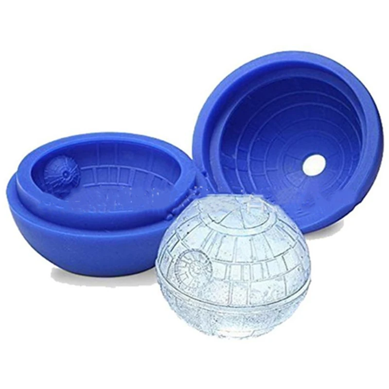 Star Wars Ball Shape 3D форма для льда, бар, вечерние силиконовые поддоны формы, кухонные инструменты, большой лоток для льда, форма для напитков, виски, вина, Ледогенератор - Цвет: Star Wars Ball Shape