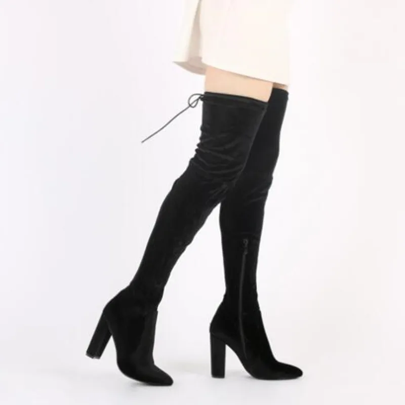 

SHOFOO shoes.Fashion women's boots. About 11cm high heel women's boots.Over knee high women's boots. Elastic boots. Size: 34-45