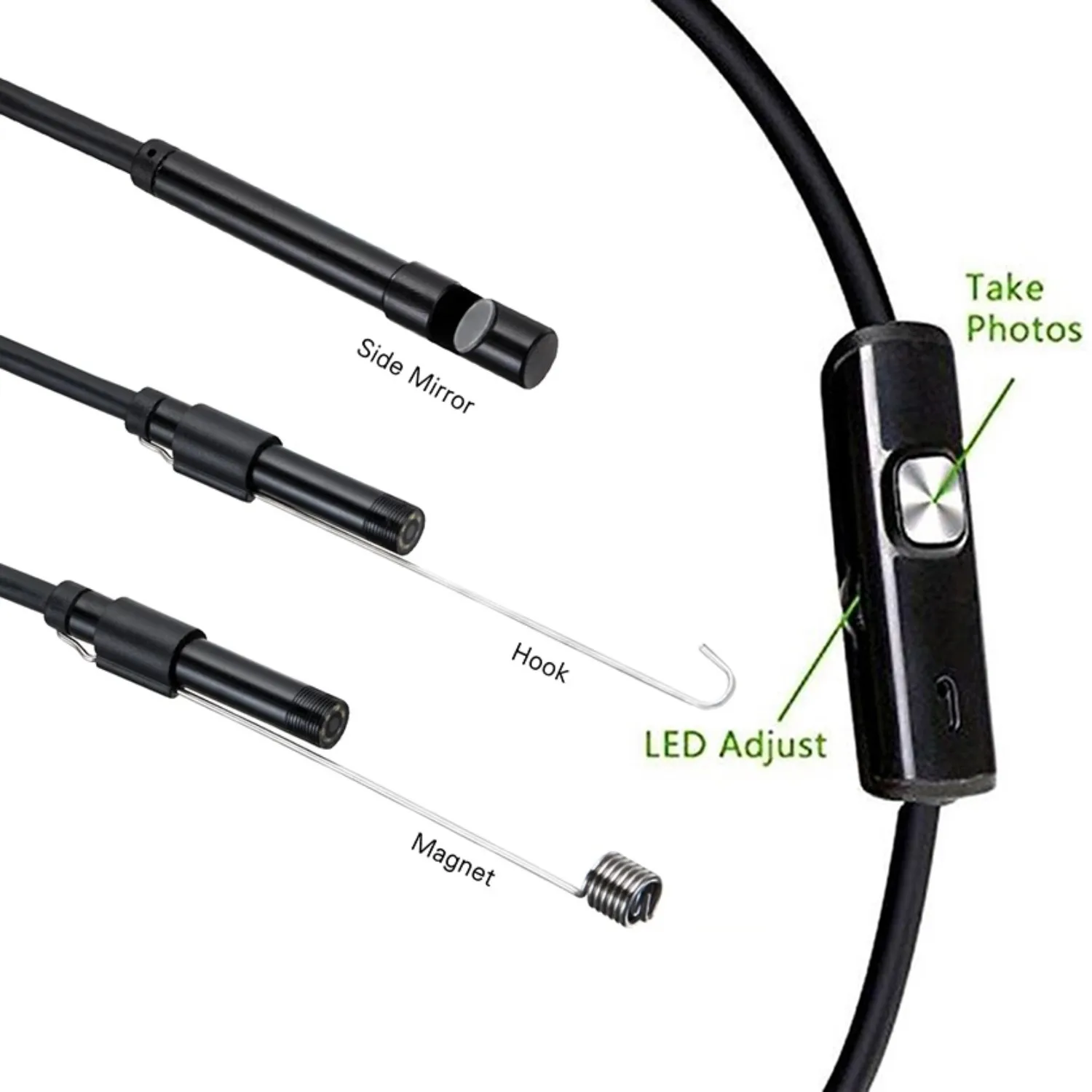 

7MM Endoscope Camera mini Camera With 6 Led USB Type C Endoscope For cars Interface IP67 Waterproof Sewer USB C