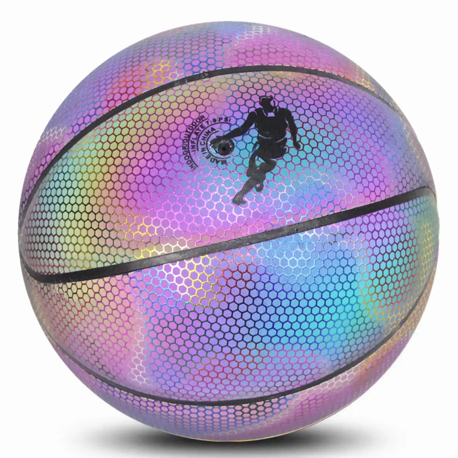 

Reflective Basketball Wear-Resistant Luminous Night Light Basketball Training Ball With Reflective Paint For Playground Indoor