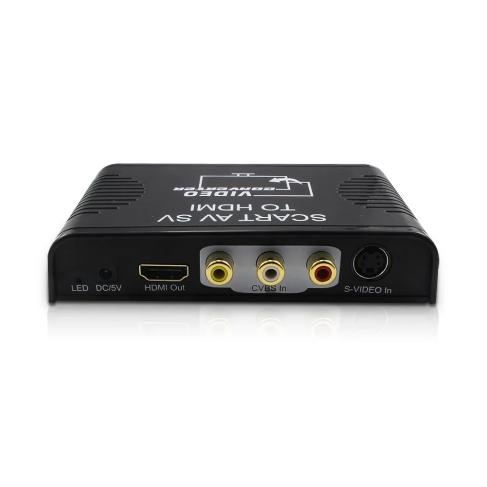 Композитный адаптер преобразователя видео Scart HDMI 3 в 1 преобразователь Svideo + CVBS SCART