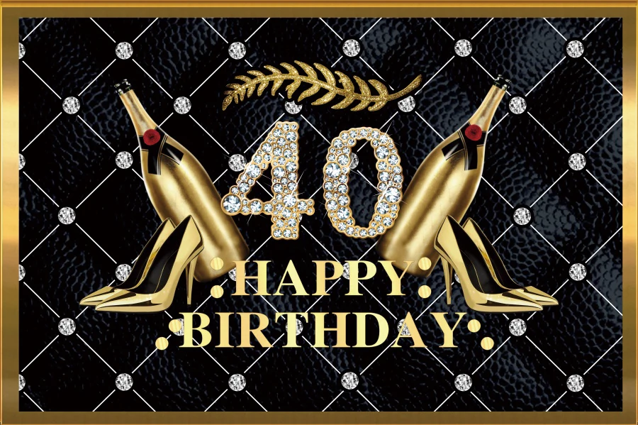 NZY06935 Photo Backdrops Happy Women Fabulous Birthday Party 30 40 50th High Heels Party Banner Photo Backgrounds Photocall Photo Studio - Цвет: NZY06935