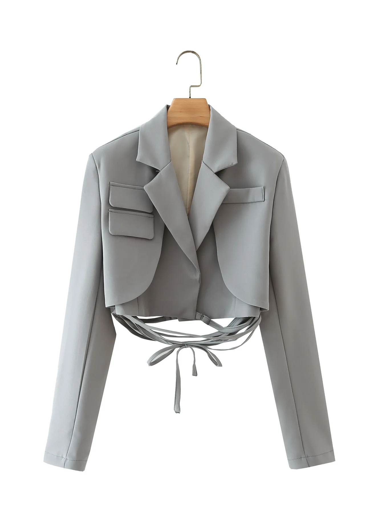 

Женский твидовый Блейзер Za, серый элегантный пиджак для офиса, весна-осень 2021