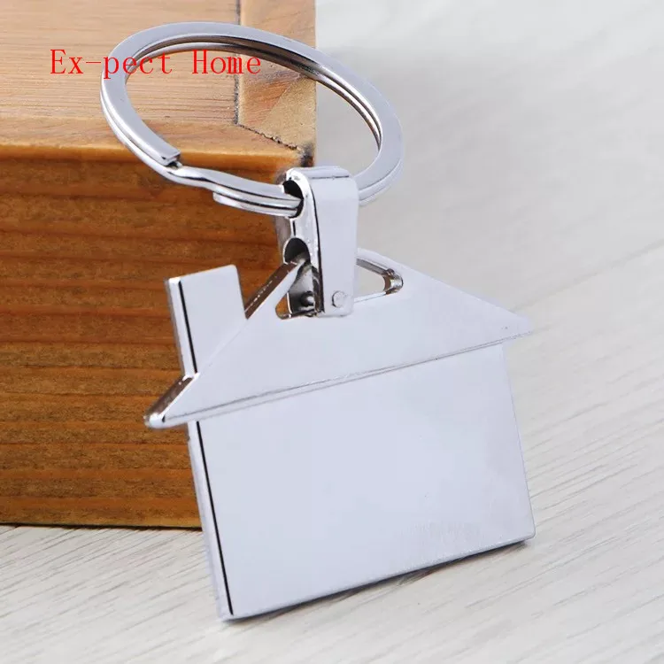 Llaveros de Casa de aleaci&oacute;n de Zinc, llaveros de Casa de Metal en blanco para regalos de bienes ra&iacute;ces, Env&iacute;o Gratis por DHL, 200 unids/lote-3