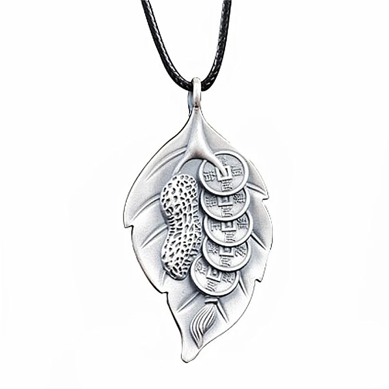 

Personality Peanut Cicada Pendant Necklaces For Men Jewelry Trendy Silver Plated Necklace Male Choker Accessories For Brother