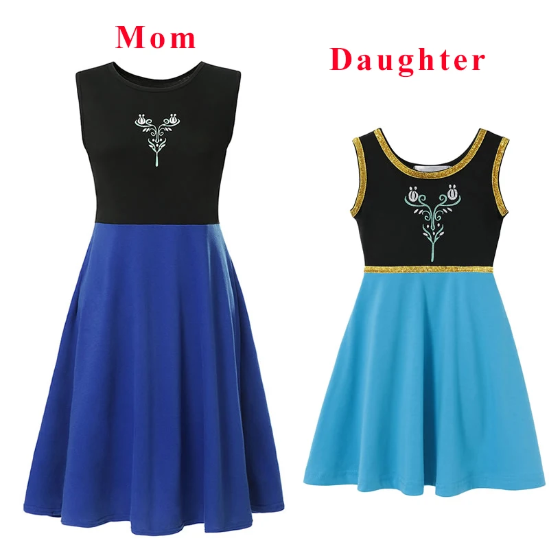 

Family Match Mom And Daughter Princess Dress Snow White Cosplay Costume Halloween Party Fancy Clothes Holiday Family Outfit