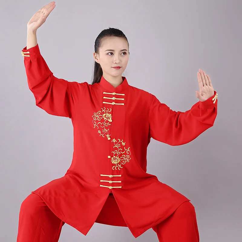 

Женский костюм с вышивкой и длинным рукавом, тайцзи