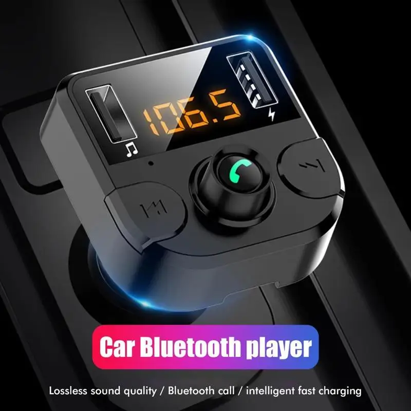 

FM-трансмиттер автомобильный с поддержкой Bluetooth, 2 USB-порта, а