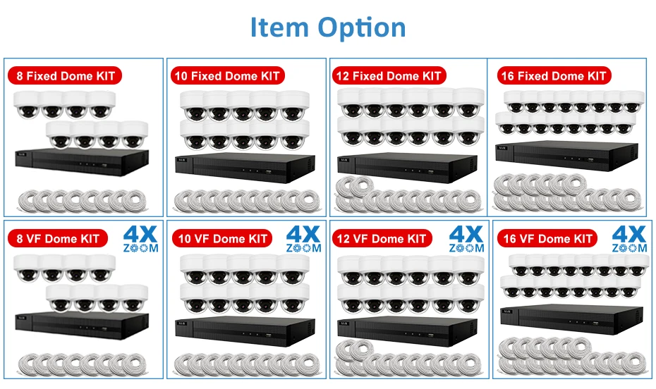 16ch 5MP Dome IP Camera NVR KIT H.265 Hikvision OEM POE 4K NVR 8/16pcs Outdoor POE Video Surveillance Audio Cameras