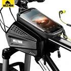 Велосипедная сумка WILD MAN, водонепроницаемая, с сенсорным экраном 4,7-6,5 Дюймов