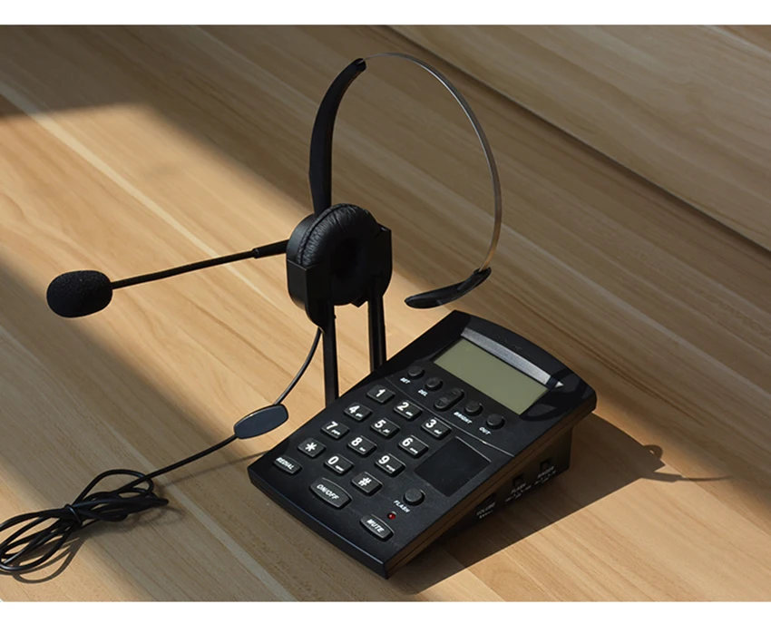 Проводной телефонный колл-центр Dialpad гарнитура телефон с FSK и DTMF АОН и повторный набор номера, регулируемая ЖК-яркость и громкость