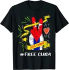 Винтажная летняя мужская футболка Cuba Patria Y Vida, с V-образным вырезом