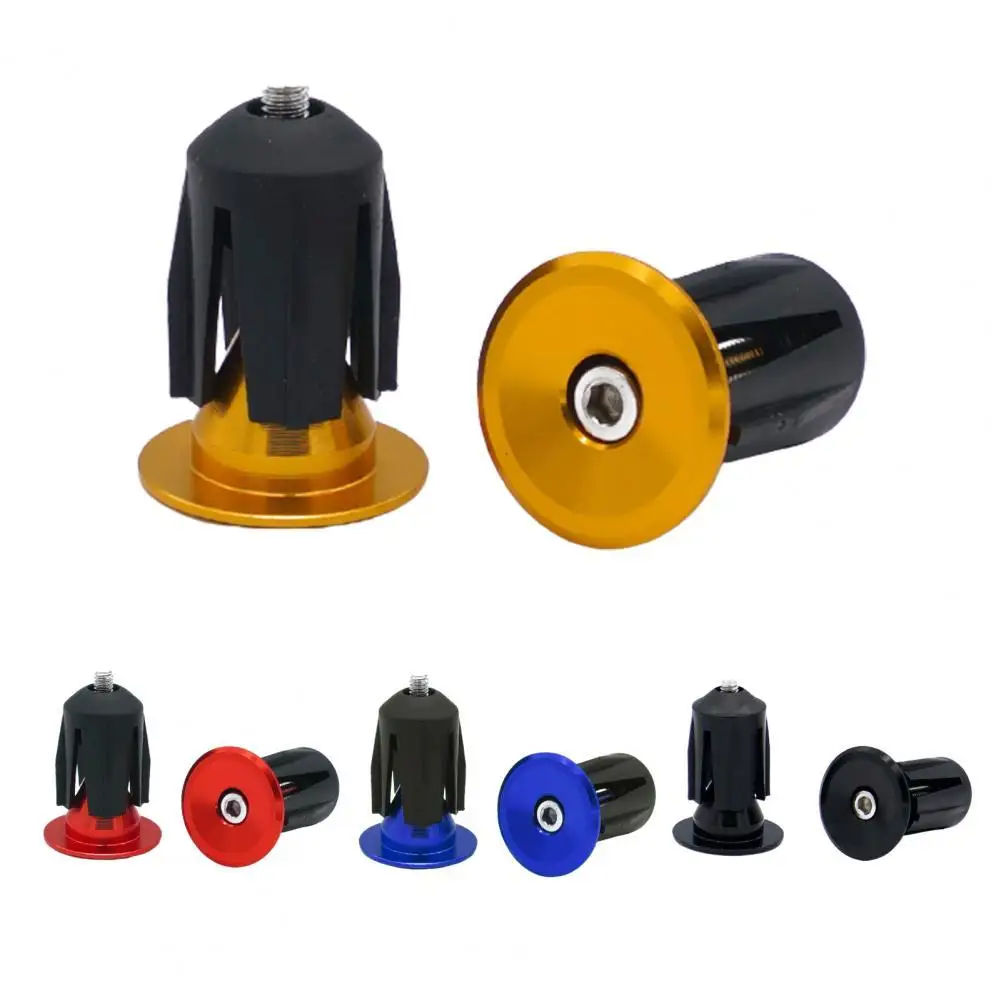 

2Pcs Aluminum Alloy Lightweight Rust-Proof Wear-resistant Handlebar End Plugs for Road Bike
