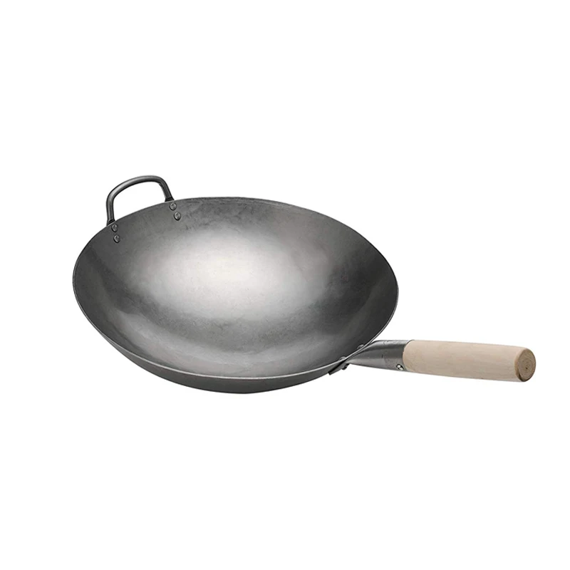 

Chinese traditional handmade wok stainless steel non-stick 1.8mm thick high-quality rust-free gas wok cookware for cooking
