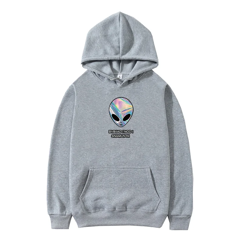 

Harajuku Sweatshirts Ladies Warm Hip Hop Streetwear Punk Women Hoody Horror Fashionable Casual Simple Alien Printing Letter