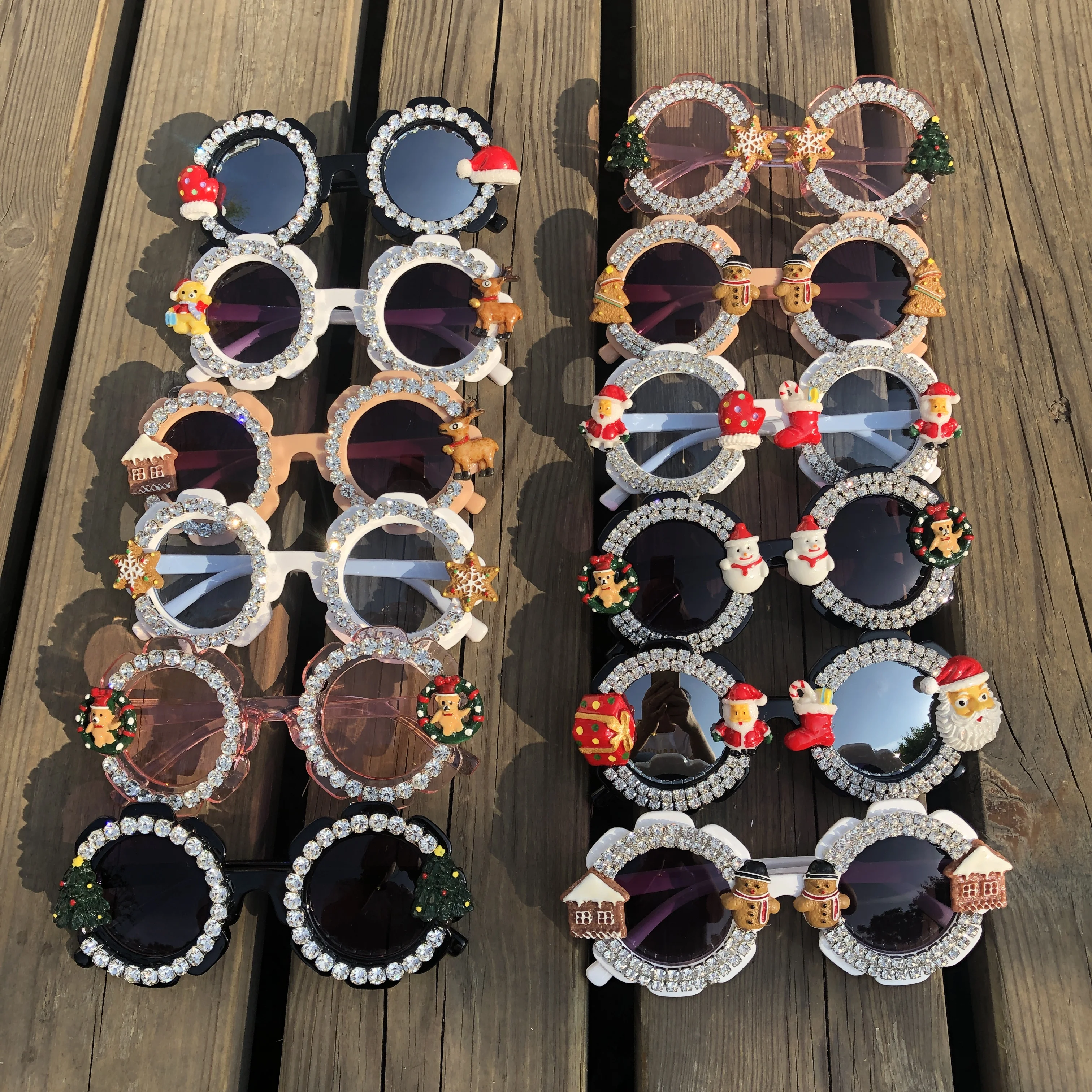 Рождественские детские солнцезащитные очки с изображением героев мультфильмов