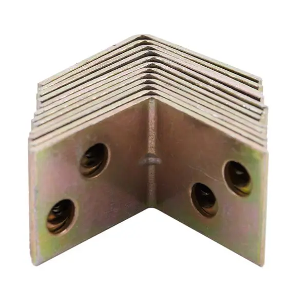 

Metal Shelf Support 90 Degree Right Angle Bracket 12pcs Brass Tone