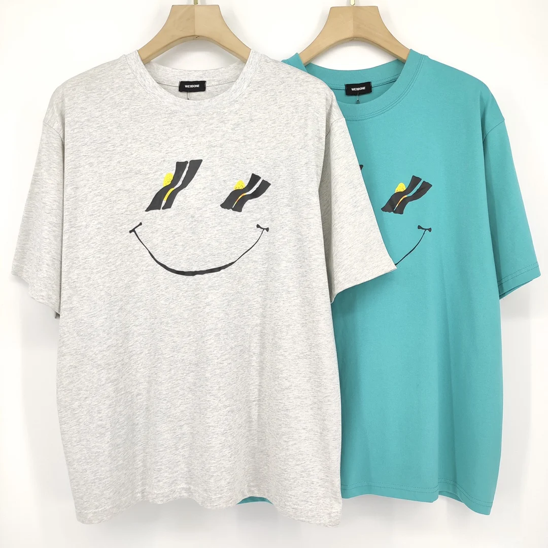 

21ss We11 Done Men Women T Shirt Smiley Logo HD Print Loose Round Collar T-shirt High Quality Fashion Cotton Casual MenTshirt
