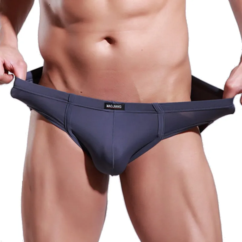 Трусы брифы мужские из вискозы пикантное нижнее белье с U образным выпуклым