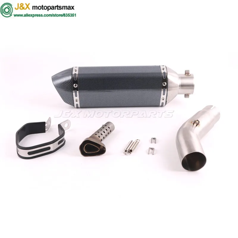 

GSR750 GSR 750 Motorcycle exhaust middle link pipe + muffler full system for SUZUKI GSR750 Slip On