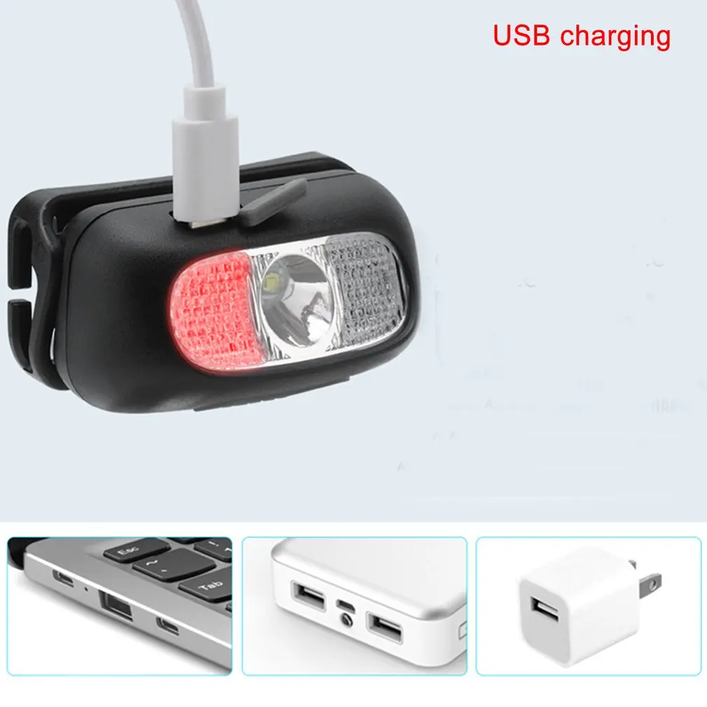 

Fast Shipping Portable mini LED Headlamp USB Rechargeable Camping Head lamp Fishing headlight flashlight torch