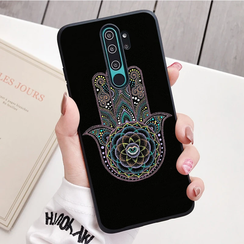Hamsa рука Фатимы Черный силиконовый чехол для телефона Redmi note 9 8 7 Pro S 8T 7A | Мобильные