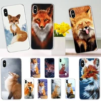 snow fox cute animal high quality luxury phone case funda for iphone 11 12 pro xs max 8 7 6 6s plus x 5s se 2020 xr