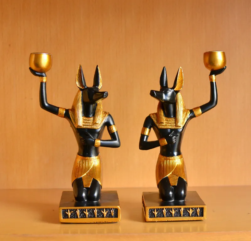 Anubis Dog God Room Decoration Living Desktop Vintage Home Decor Resin Egypt Figurines Gift Office Ornaments Promotion | Дом и сад