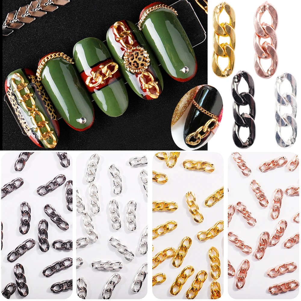 20 звёзд Высококачественная популярная металлическая цепочка для ногтей