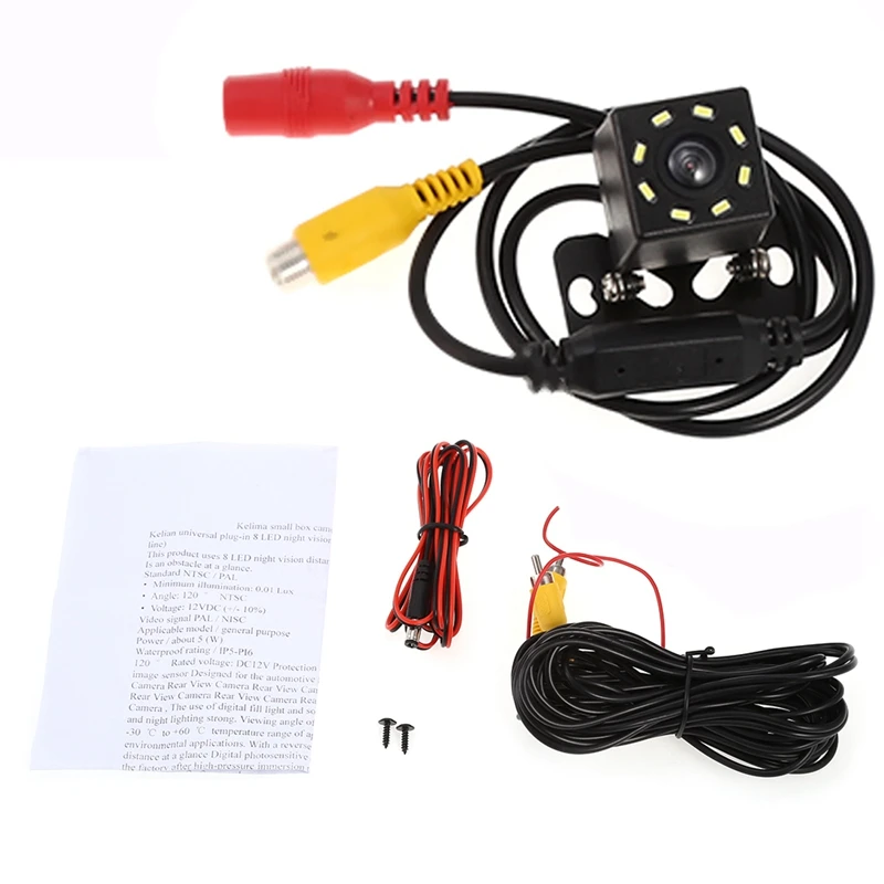 Универсальный сменный 8 светодиодные ночь заднего вида Камера с зеркалом (1 шт.)