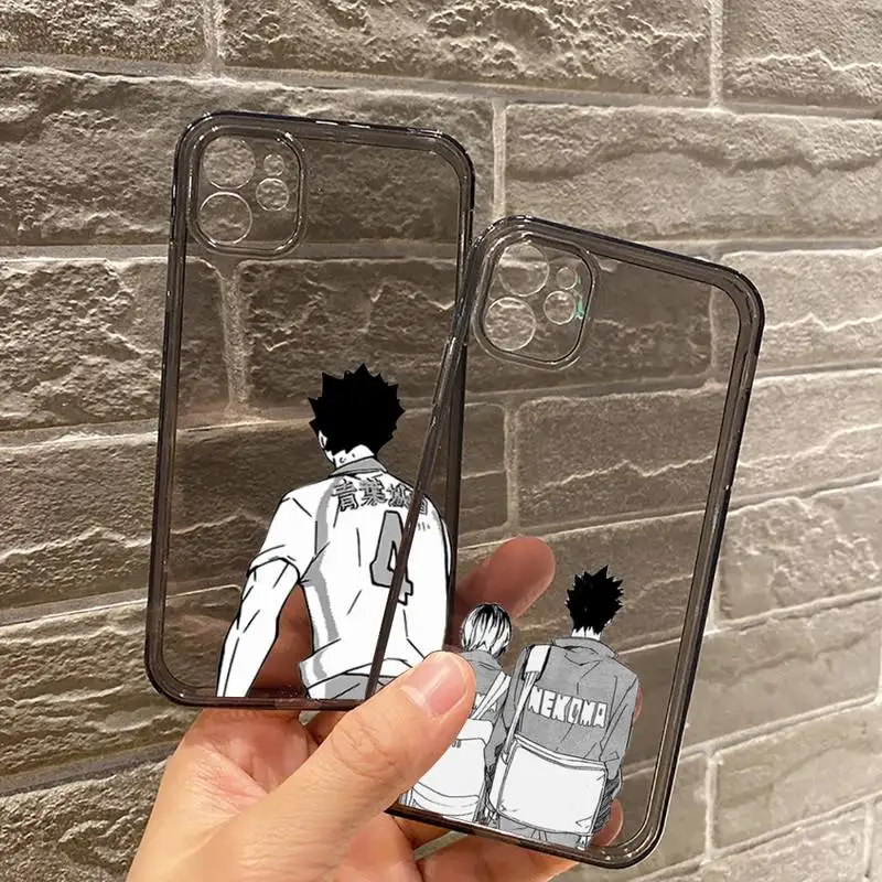 

Oya Haikyuu Japan Anime Phone Case Transparent for iPhone 7 8 11 12 se 2020 mini pro X XS XR MAX Plus