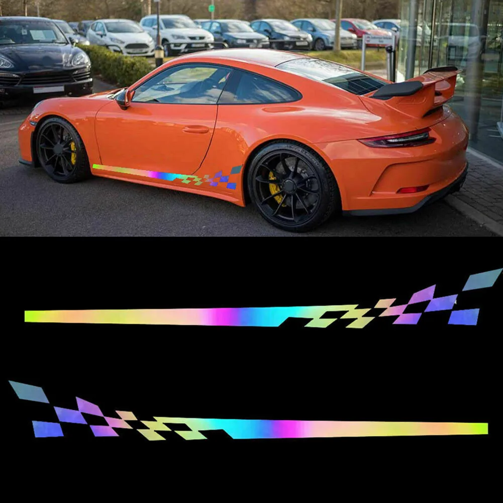 

2 шт., светоотражающие полосы для автомобиля, 200x25 см