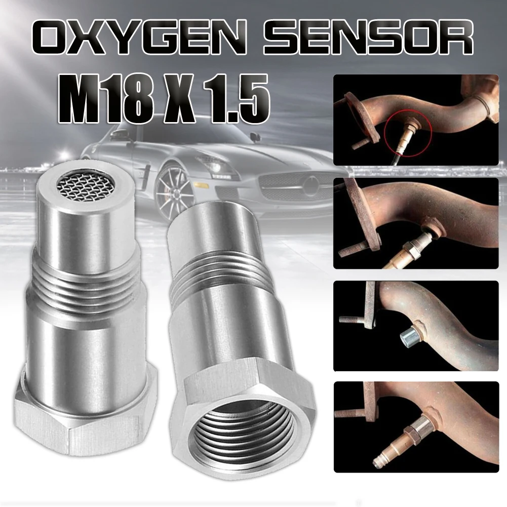 

2Pcs/set Car Oxygen O2 Sensor Adapter CEL Fix Check Engine Light Eliminator M18*1.5 Extender Adapter Car Accessories
