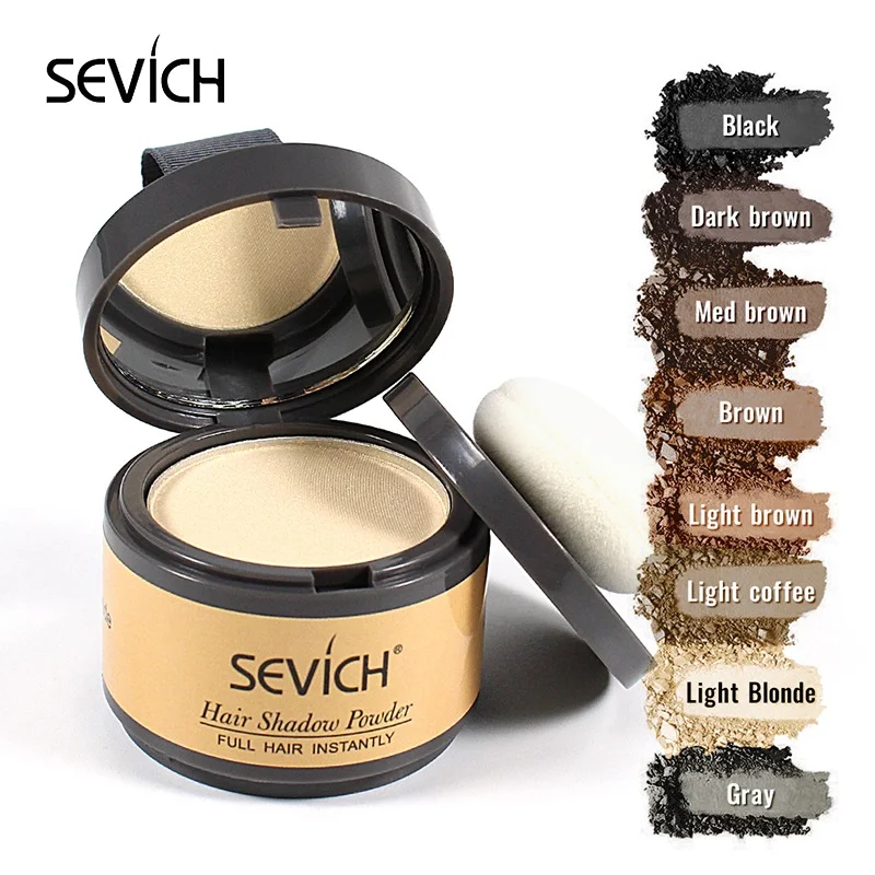 

Sevich Hairline Powder Instantly Concealer Coverage Black Root Hair Fluffy Powder Hair Line Shadow Powder with Mirror Hair Care