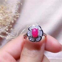 new natural ruby ring womens 925 silver simple and atmospheric style jewelry for young peoples daily needs