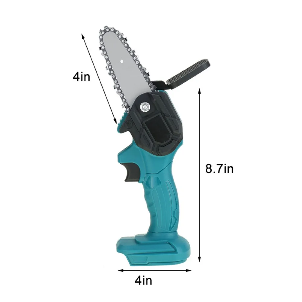 

4 Inch 800W Mini Electric Chainsaw Rechargeble Cordless Handheld Electric Saw for Wood Cutting Tree Pruning Gardening