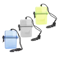 plastic transparent underwater diving sealing box with rope hook for surfing canoe kayak