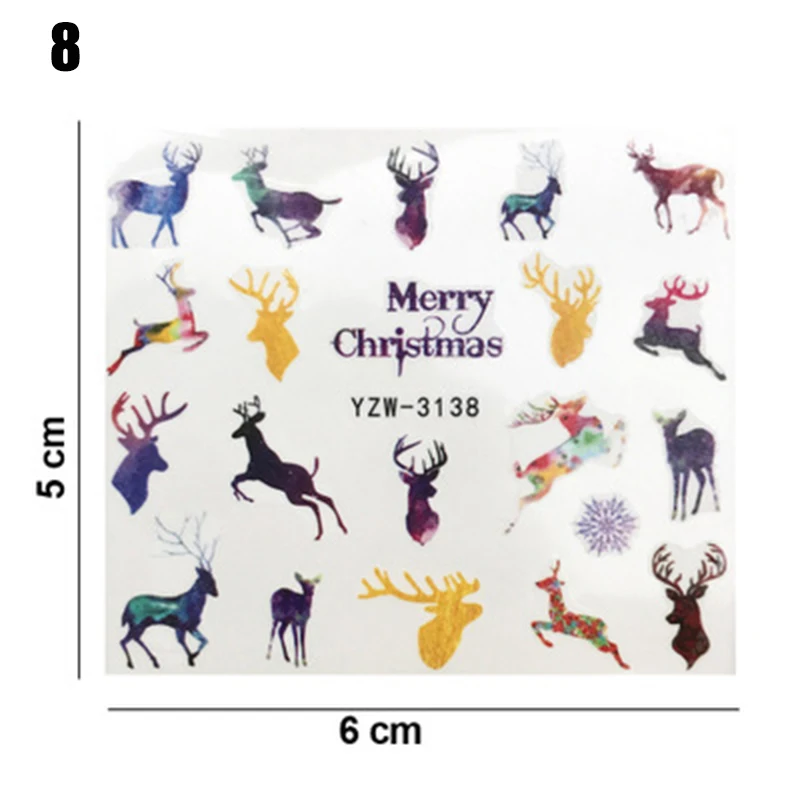 Рождество переводная наклейка для ногтей s Хэллоуин мяч одеваются наклейки патч