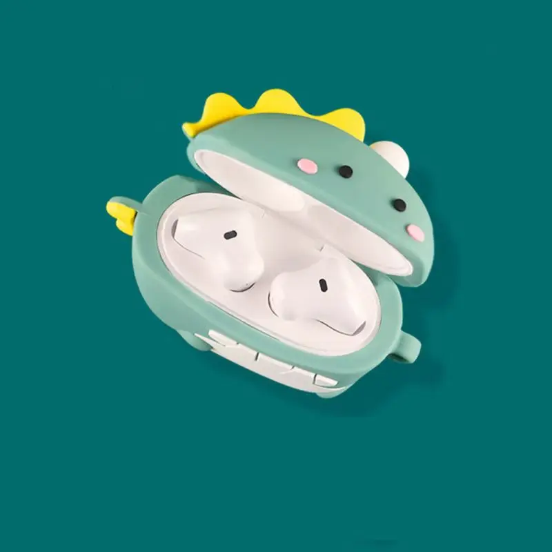 Cute Dinosaur Pattern Protective Cover Portable Silicone Earphone Case for Vivo TWS Neo Bluetooth Headset High Quality | Электроника