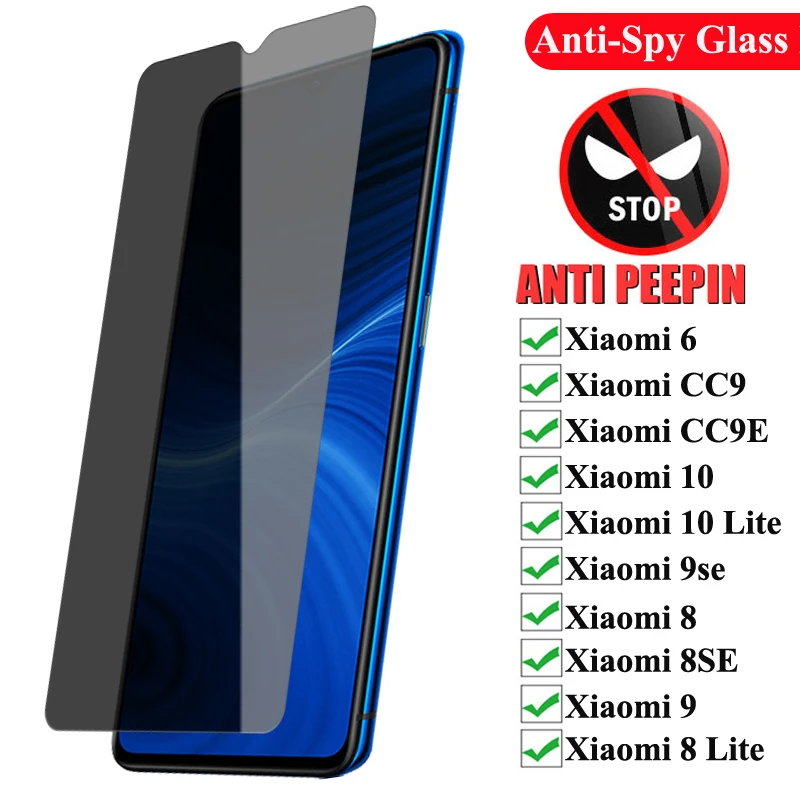 Антишпионское закаленное стекло для Xiaomi Mi 10 lite, 9, 8, 6, Защитная пленка для Xiaomi Mi CC9, CC9E, Mi 8se, 9se, 9, Антибликовая пленка Антишпионское закаленное стекло для Xiaomi Mi 10 lite, 9, 8, 6, Защитная пленка для Xiaomi Mi CC9, CC9E, Mi 8se, 9se, 9, Антибликовая пленка