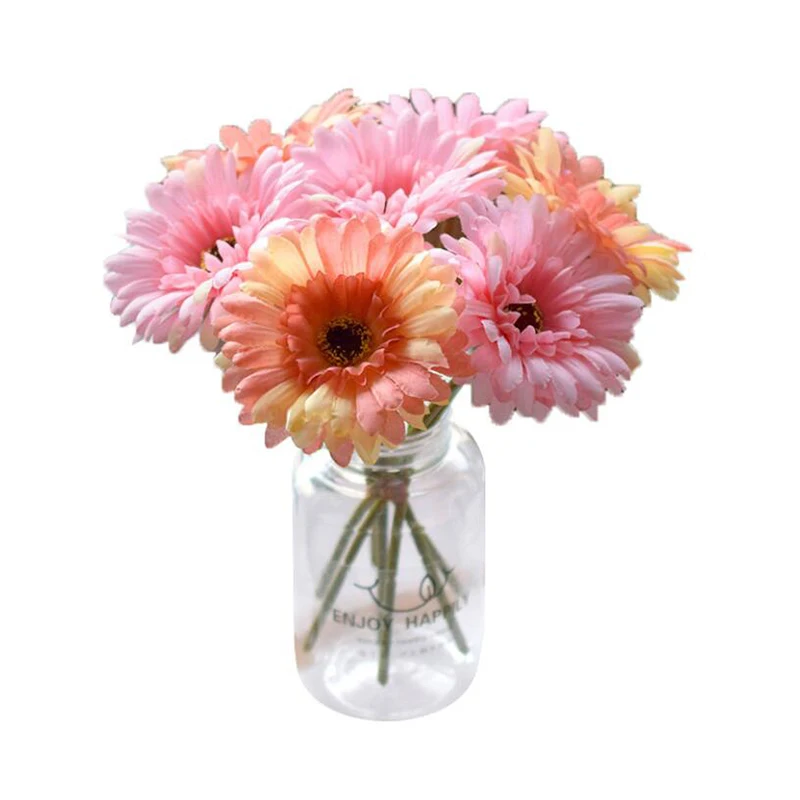 

1Pcs Daisy Bride Bouquet For Christmas Home Decor Wedding New Year Decoration Fake Plants African Daisy Artificial Flowers