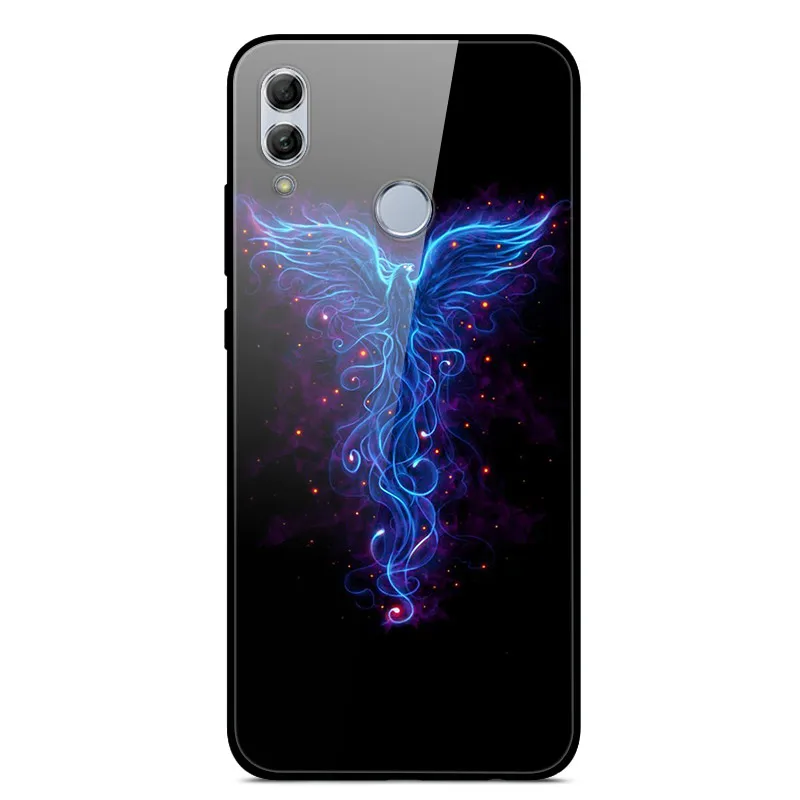 Чехол для huawei Honor 10 Lite с милым узором, стеклянный чехол на заднюю панель, Жесткий Чехол для huawei Honor 10 Lite, бампер для телефона, корпус, Funda, светильник - Цвет: 30