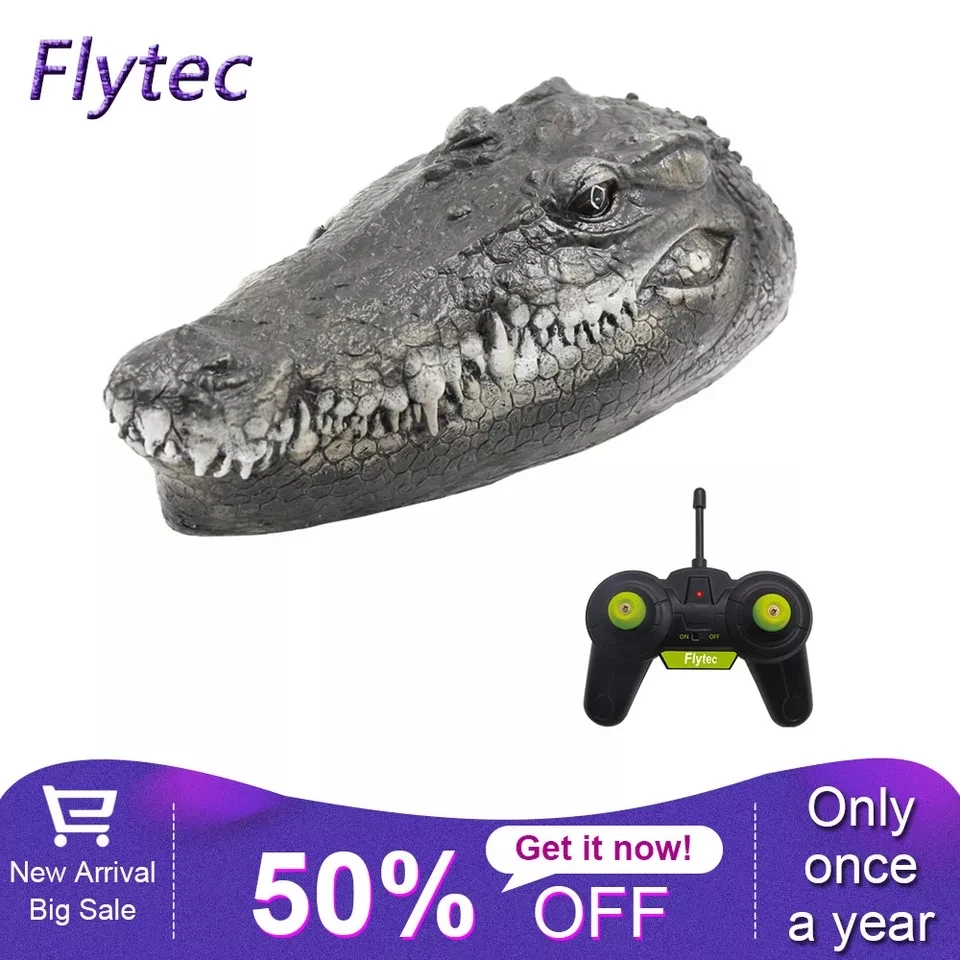 

Flytec V005 2.4GHz Simulation RC Crocodile Boat 15km/h Remote Control RC Boat Joke Prank Maker Fun Novelty Simulation Spoof Toy