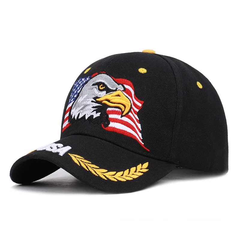 

American Flag Eagle Embroidered Baseball Cap Leisure Sunshade Tactical Jungle Camouflage Cappello Uomo Baseball Casquette Homme