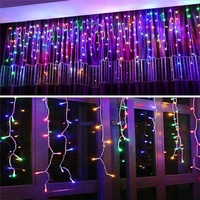 led icicle string lights christmas fairy lights garland curtain light outdoor home for weddingpartycurtaingarden decoration