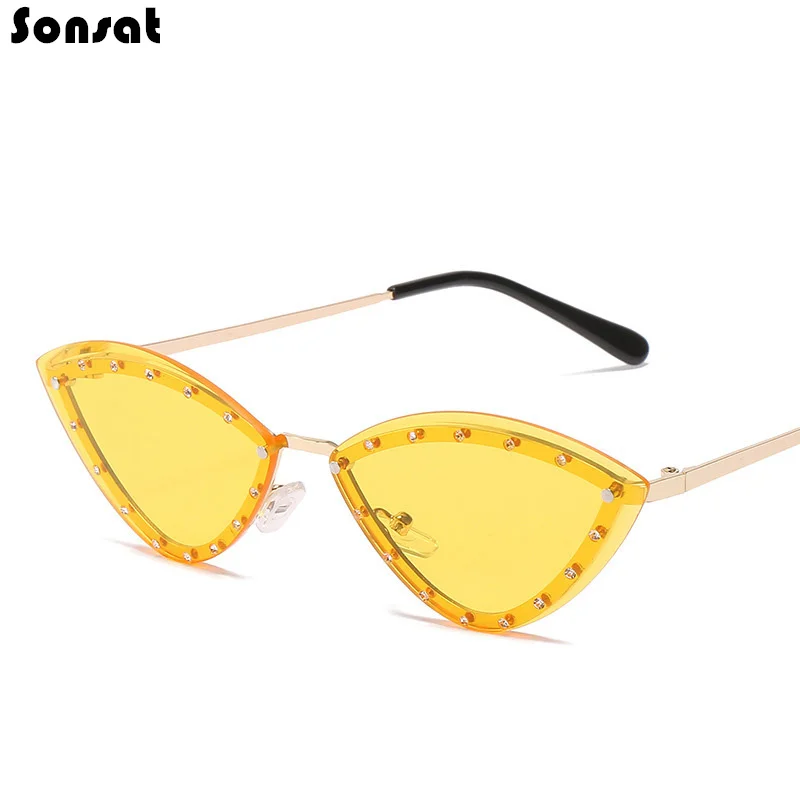 Очки солнцезащитные женские винтажные брендовые дизайнерские треугольные очки