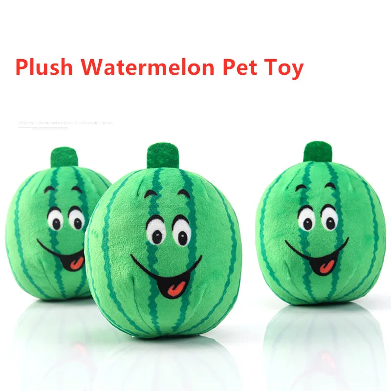 

Cartoon Watermelon Dog Chew Squeak Toys Interative Toy Plush Puppy Deer for Pet Dogs Cat Chew Squeaking Toy