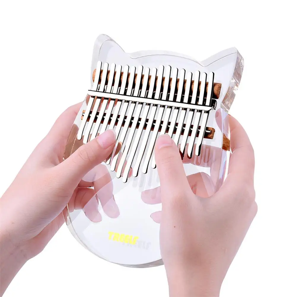 

2020 High quality 17 key Kalimba Acrylic Thumb Piano 17 Keys Mbira Transparent Keyboard Instrument