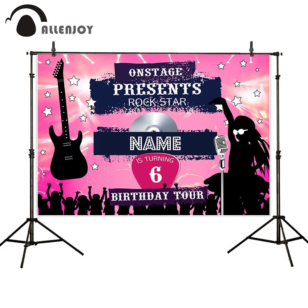 Студийный Фотофон Allenjoy 80-х годов музыка блеск рок звезда Стиль Гитара певец день