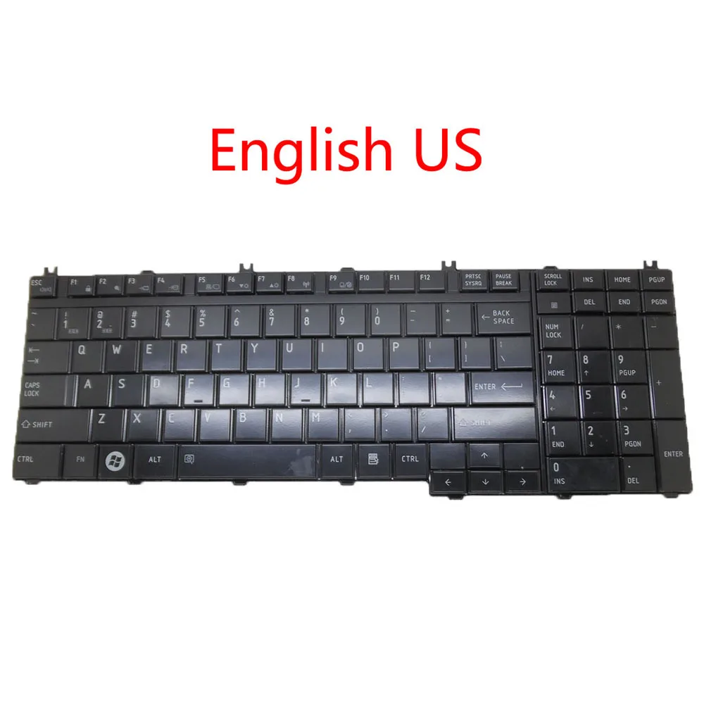 Клавиатура ноутбука для Toshiba Satellite A500 A500D A505 MP 08H73US6356 английский США черный